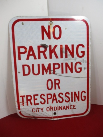 No Parking Reflective Metal Sign
