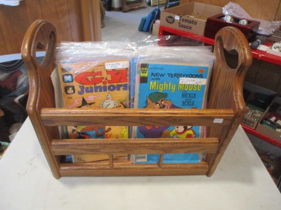 Magazine Rack w/ Comic Books