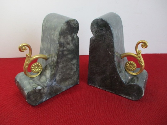Pair of Marble Book Ends