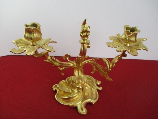 Asian Inspired Candelabra w/ Dragon Figural Motif
