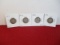 1893 Barber Silver Quarter Dollar Coins-Lot of 4