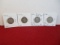 1900, 1901, and 1902 Barber Silver Quarter Dollar Coins-Lot of 4