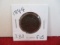 1844 Large Cent Copper Coin