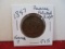 1847 Reverse Rotated Right normal 7 Large Cent Copper Coin