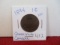 1894 Queen Victoria Canadian One Cent Coin