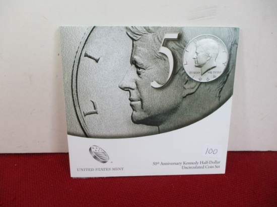 United States Mint 50th Anniversary Kennedy Half-Dollar Uncirculated Coin Set