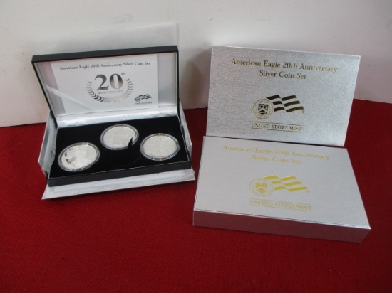 American Eagle 20th Anniversary Silver Cooin Set-E