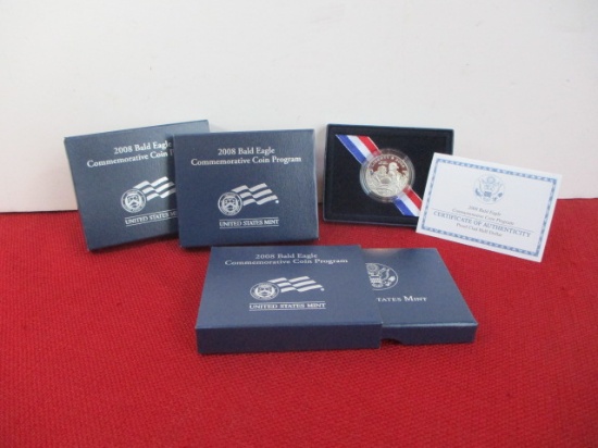2008 United States Mint Bald Eagle Commemorative Coin-Lot of 3-G