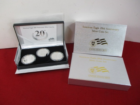 American Eagle 20th Anniversary Silver Cooin Set-G