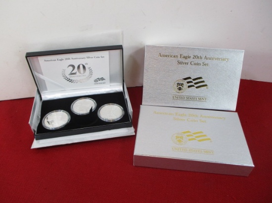 American Eagle 20th Anniversary Silver Cooin Set-H
