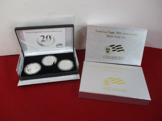 American Eagle 20th Anniversary Silver Cooin Set-I