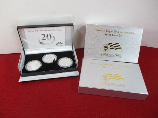 American Eagle 20th Anniversary Silver Cooin Set-J