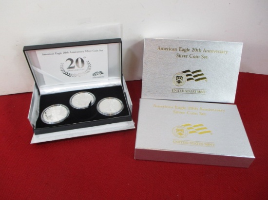 American Eagle 20th Anniversary Silver Cooin Set-K