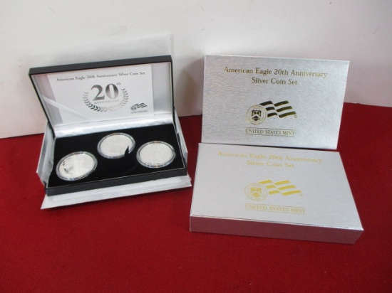 American Eagle 20th Anniversary Silver Cooin Set-L