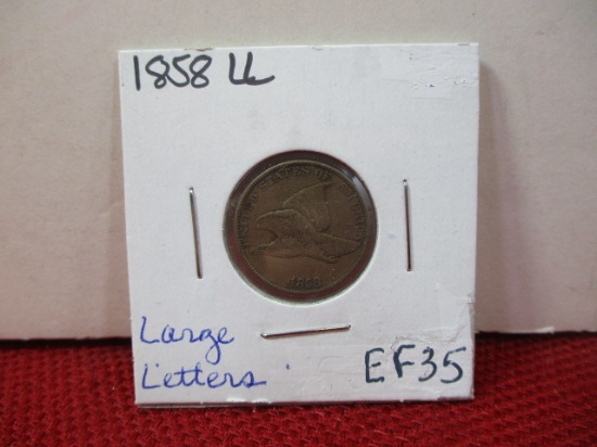 1858 Large Letters Flying Eagle Penny