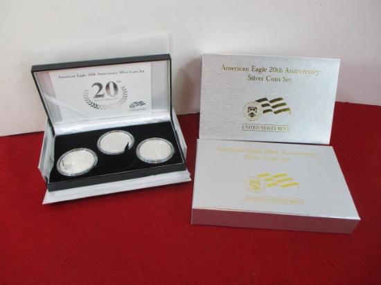 American Eagle 20th Anniversary Silver Cooin Set-M