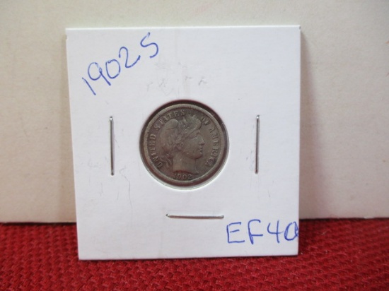 1902-S Barber Silver Dime