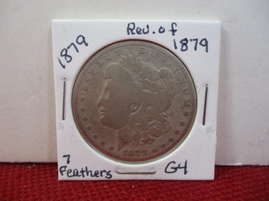 1879 Reverse of 1879 7 Feathers Morgan Silver Dollar Coin