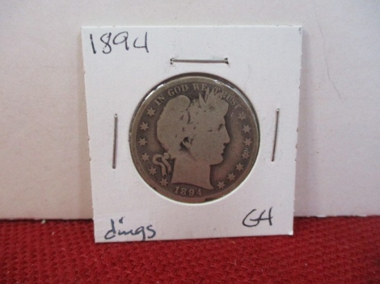 1894 Barber Silver Half Dollar Coin