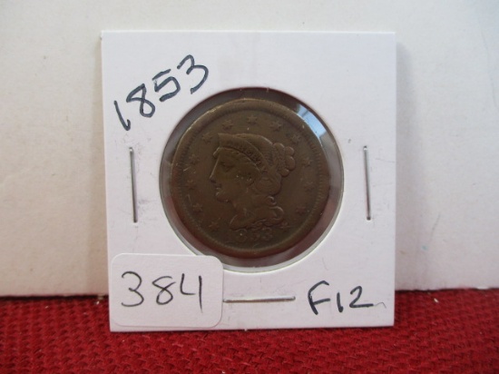 1853 Large Cent Copper Coin