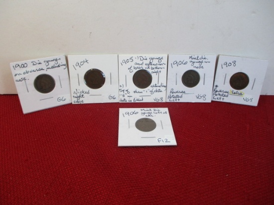 Indianhead Penny Mixed Lot-5 Coins