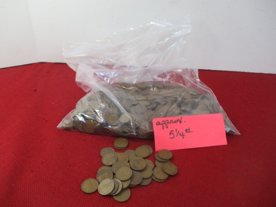 Wheat Pennies-Approx. 5 1/4 lb.-Lot C