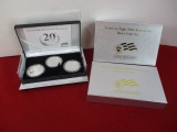 American Eagle 20th Anniversary Silver Cooin Set-E