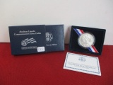 United States Mint Abraham Lincoln Commemorative Silver Dollar Coin-D
