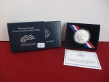 United States Mint Abraham Lincoln Commemorative Silver Dollar Coin-E