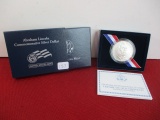 United States Mint Abraham Lincoln Commemorative Silver Dollar Coin-F