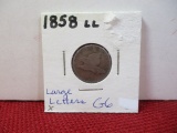 1858 Large Letters Flying Eagle Penny