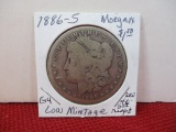 1886-S Low Mintage Morgan Silver Dollar Coin