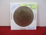 *1882-CC Golden Tone Morgan Silver Dollar Coin