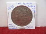 1878 7 Tail Feathers Reverse of 1878 Morgan Silver Dollar Coin-B