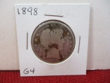 1898 Barber Silver Half Dollar Coin