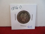 1896-O Barber Silver Quarter Dollar Coin