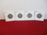 1893 Barber Silver Quarter Dollar Coins-Lot of 4
