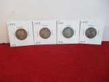 1899 Barber Silver Quarter Dollar Coins-Lot of 4
