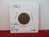 1863 Indianhead Penny
