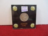 1913 Silver Barber Dime Coin