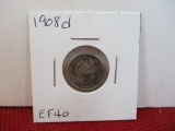 1908-D Silver Barber Dime Coin