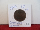 1894 Queen Victoria Canadian One Cent Coin