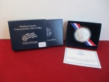 United States Mint Abraham Lincoln Commemorative Silver Dollar