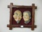 Framed Chalkware Couple