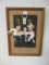 Framed Chalkware Poker Players
