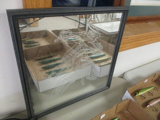 "Mallards in Flight" Etched Mirror
