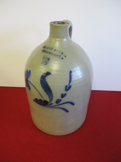 C. Hart & Son 2 Ga. Cobalt Decorated Shoulder Jug
