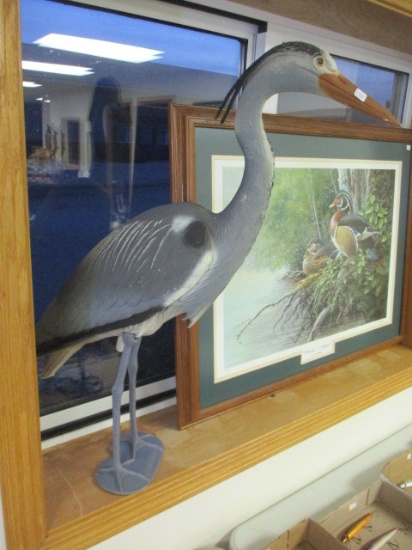 Full Sized Great Blue Heron Decoy