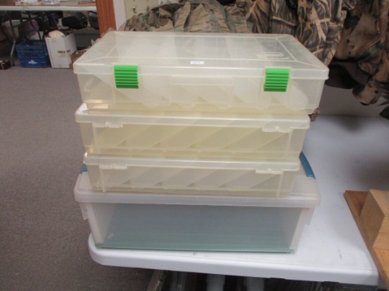 Fishing Storage Tackle Boxes-Lot of 4