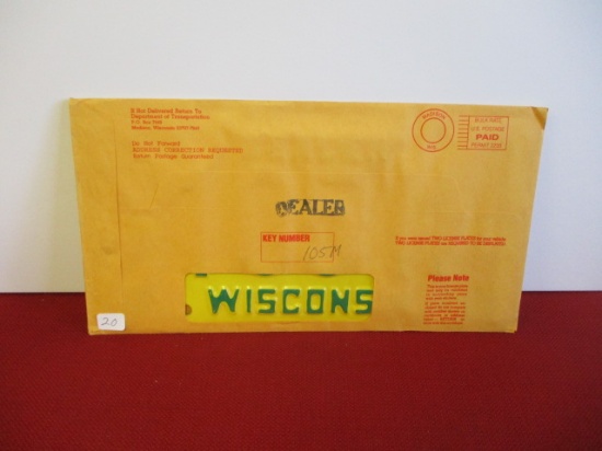 Wisconsin NOS Dealer License Plate